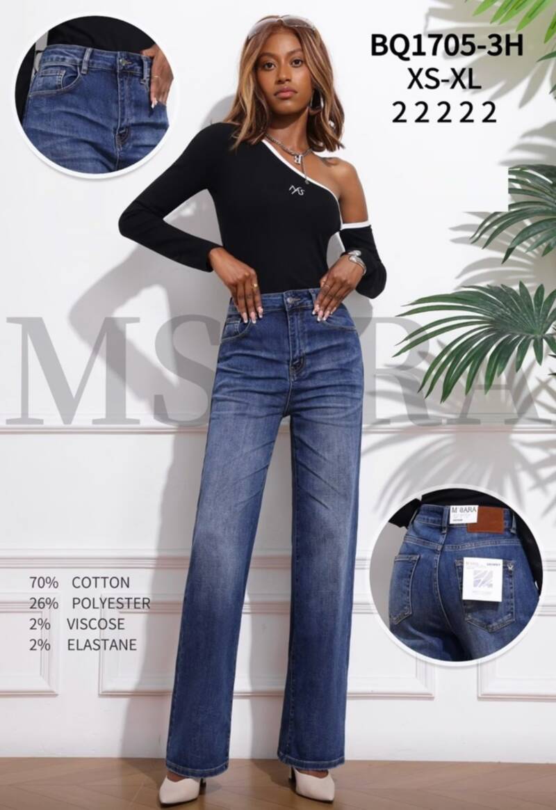 Spodnie damskie jeansy Roz XS-XL, 1 Kolor Paczka 10 szt